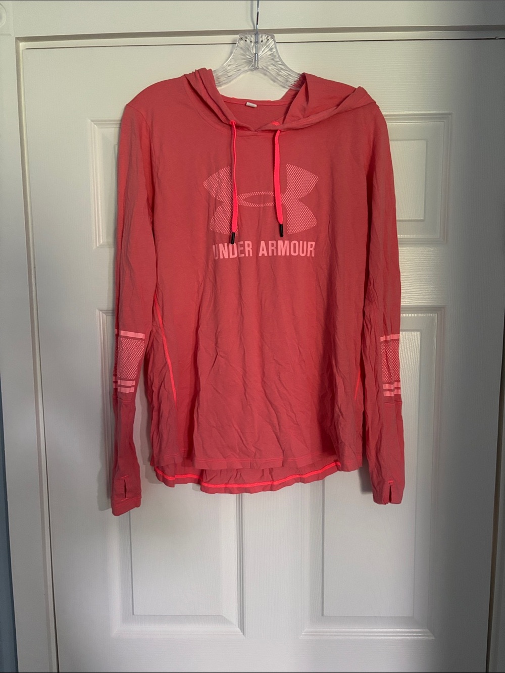 Under Armour Coral Pink Lightweight Hooded Long-Sleeve Pullover
